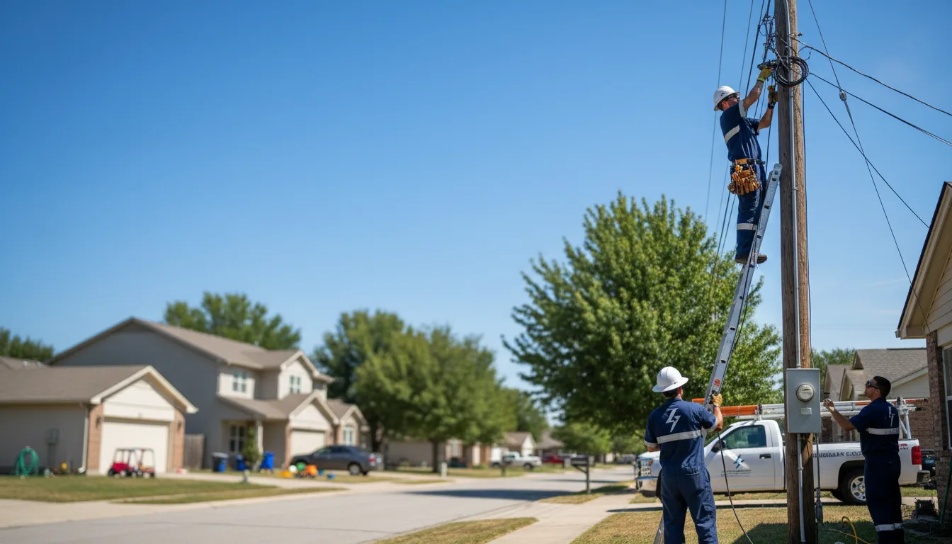 Residential electrician providing installation services in Drumright, OK